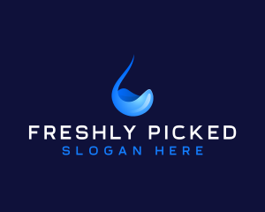 Droplet Fluid Water logo design