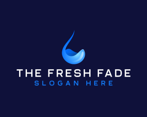 Droplet Fluid Water logo design