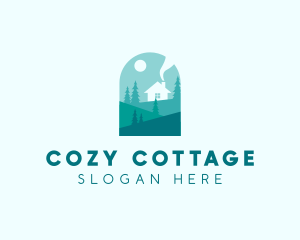 Campsite Forest Cabin  logo design