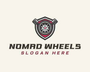 Mechanical Piston Wheel  logo design