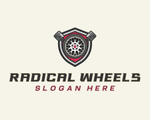 Mechanical Piston Wheel  logo design