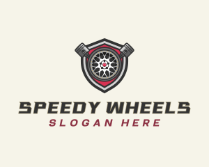 Mechanical Piston Wheel  logo design