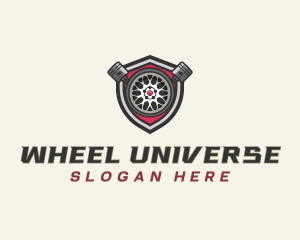 Mechanical Piston Wheel  logo design