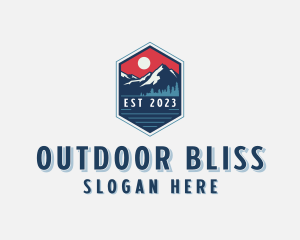 Mountain Outdoor Trekking logo design