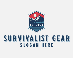 Mountain Outdoor Trekking logo design