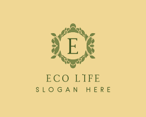 Natural Organic Leaf Ornamental  logo design