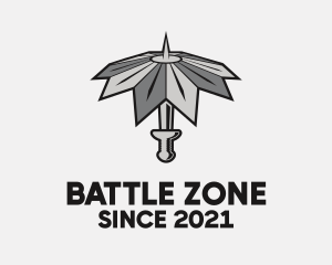 Umbrella Sword Weapon logo design