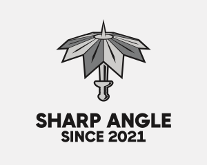 Umbrella Sword Weapon logo design