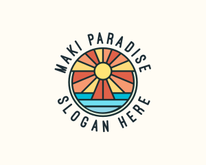 Island Summer Paradise logo design