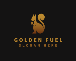 Golden Squirrel Animal logo design