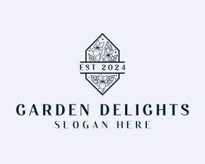 Flower Garden Event logo design