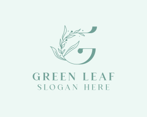 Green Leaf Letter G logo design
