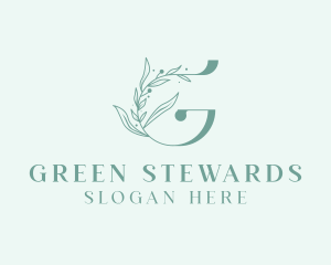 Green Leaf Letter G logo design