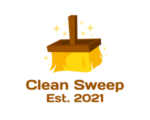 Cleaning Brush Sweeper  logo design