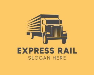 Express Cargo Truck logo design