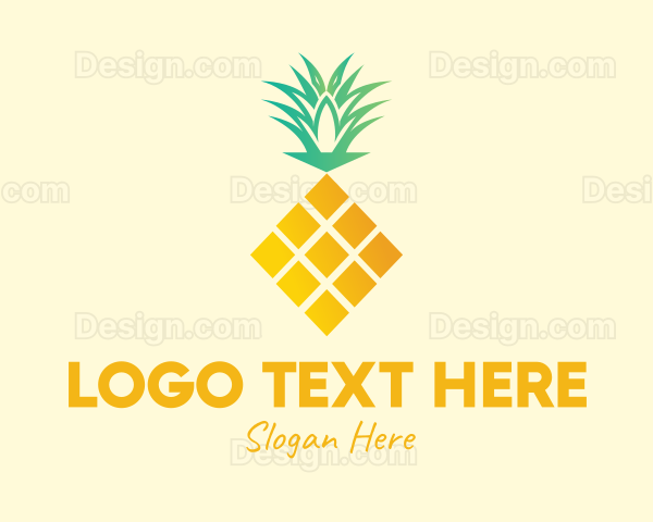 Pineapple Fruit Diamond Logo