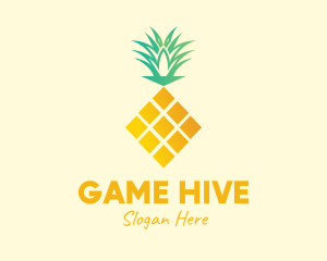 Pineapple Fruit Diamond Logo