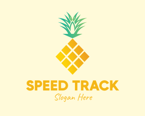 Pineapple Fruit Diamond Logo