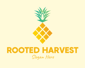 Pineapple Fruit Diamond logo design