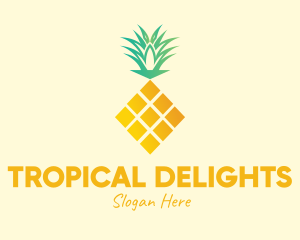 Pineapple Fruit Diamond logo