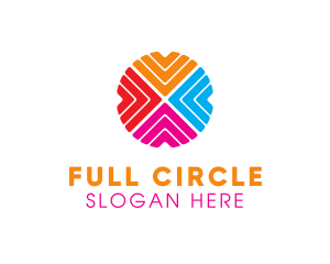 Multicolor Arrow Circle logo design