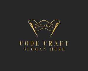 Dressmaking Needle Craft logo design