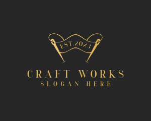 Dressmaking Needle Craft logo design