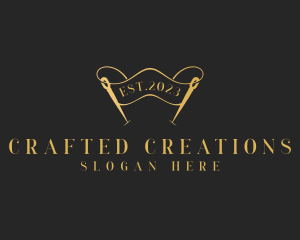 Dressmaking Needle Craft logo design