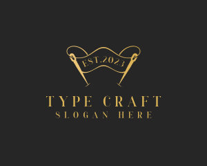 Dressmaking Needle Craft logo design