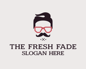 Hipster Glasses Face  logo design