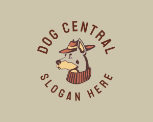 Hipster Dog Animal Clinic logo design