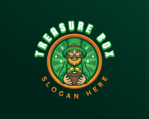 Leprechaun Irish Cartoon logo