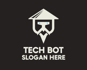 Conical Hat Robot logo design