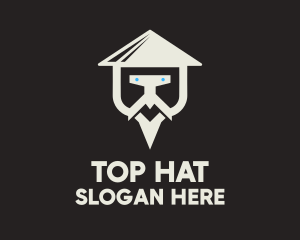 Conical Hat Robot logo design