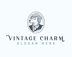 Animal Vintage Dog logo design