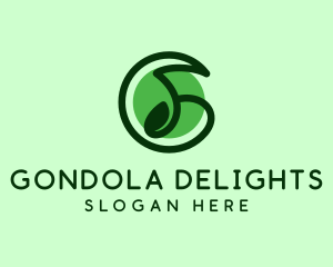 Monoline Seed Cotyledon logo design