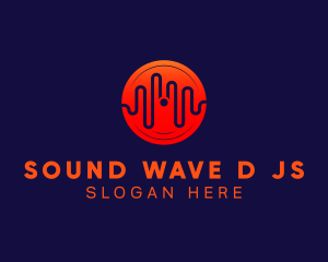 Disc Recording Sound Wave logo design