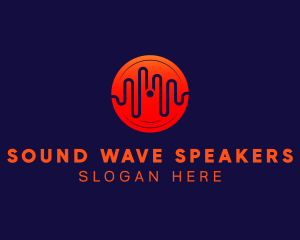 Disc Recording Sound Wave logo design