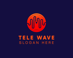 Disc Recording Sound Wave logo design