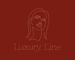 Dainty Woman Line Art logo design