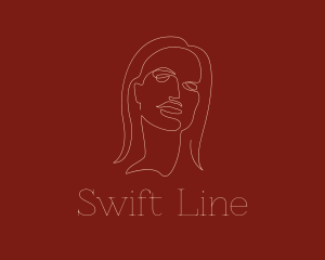 Dainty Woman Line Art logo design