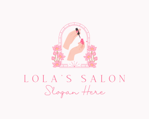 Floral Nail Salon logo design