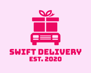 Delivery Gift Truck logo design