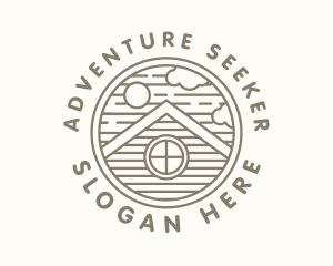 Wooden Cabin Adventure logo design