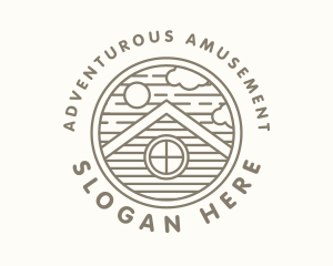 Wooden Cabin Adventure logo design