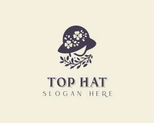 Boutique Flower Hat logo design