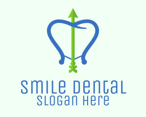 Dental Bow & Arrow logo design