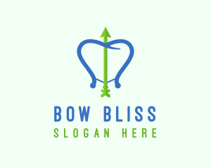 Dental Bow & Arrow logo design