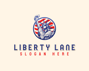 American Liberty Statue logo design