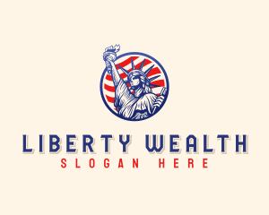 American Liberty Statue logo design